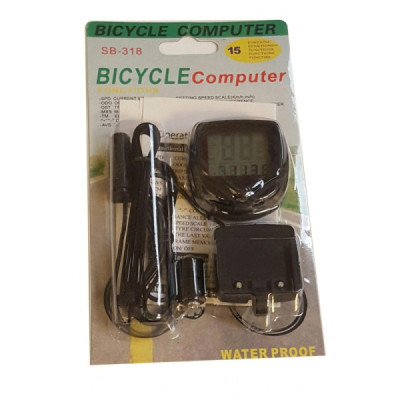Computer de Bicicleta (Vitezometru) Impermeabil cu 15 Functii SB - 318