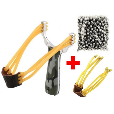 Pachet Profesional Prastie de Vanatoare cu Insertie Metalica - 100 de Bile Incluse si Zgarci de Rezerva